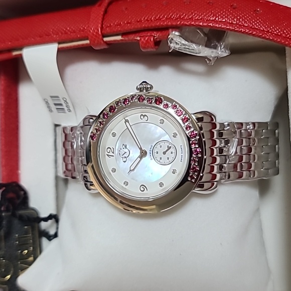 GV2 by Gevril Marsala Mother of Pearl Diamond Ladies Watch 9890 - Picture 2 of 3